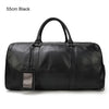 Image of Luxury Genuine Leather Men Women Travel Bag Cow Leather Carry On Luggage Bag Travel Shoulder Bag Male Female Weekend Duffle Bag Shopping