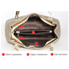 Image of FOXER Occident Style Gold Top Handle Bag Fashion Women's Split Leather Large Capacity Handbag Lady Luxury Shoulder Crossbody Bag Shopping