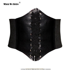 When We Retro Black Red Pink Body Shapewear Women Gothic Steampunk Underbust Waist Cincher Sexy Bridal Corsets Bustiers VB0001