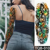 Image of Large Arm Sleeve Tattoo Japanese Wave Waterproof Temporary Tattoo Sticker Lily Peacock Men Full Tiger Fox Tatoo Body Art Women Shopping