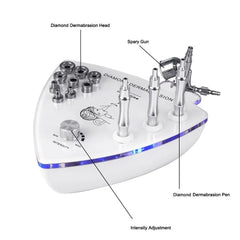 Beauty Star Diamond Microdermabrasion Dermabrasion Machine With Spray Gun Water Spray Vacuum Suction Exfoliation Facial Massage