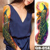 Image of Large Arm Sleeve Tattoo Japanese Wave Waterproof Temporary Tattoo Sticker Lily Peacock Men Full Tiger Fox Tatoo Body Art Women Shopping