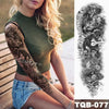 Image of Large Arm Sleeve Tattoo Japanese Wave Waterproof Temporary Tattoo Sticker Lily Peacock Men Full Tiger Fox Tatoo Body Art Women Shopping