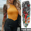 Image of Large Arm Sleeve Tattoo Japanese Wave Waterproof Temporary Tattoo Sticker Lily Peacock Men Full Tiger Fox Tatoo Body Art Women Shopping