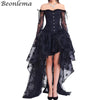 Image of BEONLEMA Long Sleeve Lace Korset Sexy Black Gothic Dress Hot Red Bustier Set Steampunk Corset Clothing Women Plus Size Corset Shopping