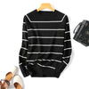 Image of 2022 Autumn Winter Long Sleeve Striped Pullover Women Sweater Knitted Sweaters O-Neck Tops Korean Pull Femme Jumper Female White Shopping