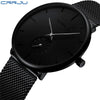 Image of Ultra Thin Creative Black Stainless steel Quartz Watches Men Simple Fashion Business Japan Wristwatch Clock Male Relogios Shopping