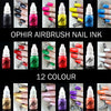 Image of OPHIR 12Colors Acrylic Water Inks/Airbrush Nail Inks for Nail Art Paint Airbrushing Nail Polish 30 ML/Bottle Pigment_TA100(1-12) Shopping