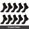 Image of 10 Pairs / Lot Bamboo Fiber Socks Men Casual Business Anti-Bacterial Breatheable Men's Crew Socks High Quality Guarantee Sock Shopping