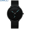 Image of Ultra Thin Creative Black Stainless steel Quartz Watches Men Simple Fashion Business Japan Wristwatch Clock Male Relogios Shopping