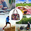 Image of Aosbos Canvas Portable Cooler Lunch Bag Thermal Insulated Multifunction Food Bags Food Picnic Lunch Box Bag for Men Women Kids Shopping