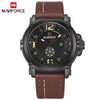 Image of NAVIFORCE Top Luxury Brand Men Sports Military Quartz Watch Man Analog Date Clock Leather Strap Wristwatch Relogio Masculino Shopping