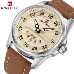 NAVIFORCE Brand Men Sports Watches Men's Quartz Date Clock Man Leather Strap Military Waterproof Wrist watch relogio masculino Shopping