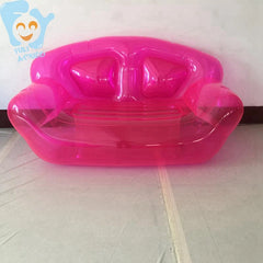 Home OutdoorInflatable Clear Pink Double Person Air Sofa  Bubble Chair Summer Water Beach Party Blow Up Couchs Lounger