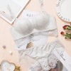 Image of Comfortable Gathering Sexy Underwear Suit push up bra Ring-free lace edge massage palm cup bra+set lingerie femme 75C 80C 85C Shopping