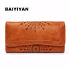 Image of Hollow Out Pattern Retro Wallet Female Purse PU Leather handbag Practical Women Purses Vintage Long Wallets Shopping