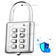 8 Digits Password Code Combination Padlock Zinc Alloy Suitcase For Luggage Travel Code Smart Lock Code Keyed Anti-thieft Lock