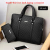 Image of New Double Layers Men's Leather Business Briefcase Casual Man Shoulder Bag Messenger Bag Male Laptops Handbags Men Travel Bags Shopping