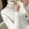 Image of Women Sweater Turtleneck Pullovers Autumn Winter Sweaters New 2023 Long Sleeves Thick Warm Female Sweater Khaki Shopping