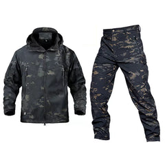 Outdoor Tactical Jacket Men Pants Military Clothing Fleece Camo Waterproof Jacket Airsoft Camping Combat Uniform Hunting Suits Shopping