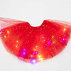 Image of LED Glowing Light  Women Tulle star Skirt Short Tutu Mini Skirt Adult Fancy Ballet Dancewear Party Costume Ball Gown Mini skirt Shopping