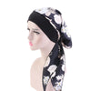 Image of 2020 fashion printed flowers women inner hijabs cap muslim head scarf turban bonnet ready to wear ladies wrap under hijab caps Shopping