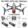 Image of 2021 M1 Pro 2 drone 4k HD mechanical 2-Axis gimbal camera gps system supports TF card rc drones gift toys distance 1.6km Shopping