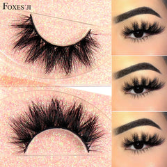 FOXESJI Lashes Mink Eyelashes 3D Handmade Fluffy Dramatic Volume Thick Mink Lashes False Eyelashes Cruelty free Eyelash Makeup Shopping