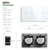 Image of Bseed EU Wifi Touch Switches 4 Gang Light Switch Crystal Led Panel Smart Wall Switches Home Gadgets Alexa APP Control - Shopping