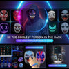 Image of Bluetooth RGB LED Face Transforming Mask Lighting Up Party Programmable For Costumes Cosplay Masquerade Props Christmas Gift Shopping