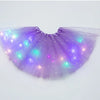 Image of LED Glowing Light  Women Tulle star Skirt Short Tutu Mini Skirt Adult Fancy Ballet Dancewear Party Costume Ball Gown Mini skirt Shopping