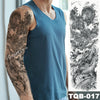 Image of Large Arm Sleeve Tattoo Japanese Wave Waterproof Temporary Tattoo Sticker Lily Peacock Men Full Tiger Fox Tatoo Body Art Women Shopping