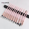 Image of MAANGE Makeup Brushes Pro Pink Brush Set Powder EyeShadow Blending Eyeliner Eyelash Eyebrow Make up Beauty Cosmestic Brushes Shopping