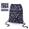 Image of Foldable Waterproof String Backpack for Gym Workout Outdoor Running Travel Cartoon School Eco Friendly Shopping Bag with Zipper Shopping