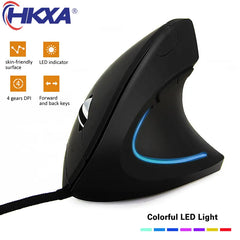 Wired Right Hand Vertical RGB Mouse Ergonomic Gaming Mouse 800 1200 1600 3200DPI USB Optical Wrist Healthy Mause for PC Computer Shopping