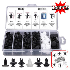 100pcs Auto Fastener Clip Car Fender Push Retainer Pin Rivet Bumper for Door Trim Panel Retainer, Box Package Shopping