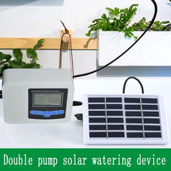 Solar Energy Garden Watering Device Dual-pump Drip Irrigation System Set  Accessories Automatic Use Watering System for Flowers Shopping