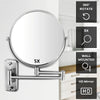 Image of Double-Sided Magnifying Makeup Mirror, 8Inch 1X/5X,10X Wall Mounted Extension Adjustable Rotating Vanity Round Makeup Mirrors - Shopping