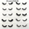 Image of 30/40/100/pairs Visofree Mink Eyelashes with Tray No Box Handmade Natural False Eyelashes Full Strip Lashes Reusable Long lashes Shopping