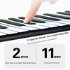 Image of 88 Keys Electronic Piano MIDI &USB Charge Portable ABS Soft Silicone Flexible Keyboard Digital Roll Up Piano with Horn and Pedal Shopping