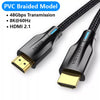 Image of Vention HDMI 2.1 Cable 8K/60Hz 4K/120Hz 48Gbps HDMI Digital Cables Splitter for Xiaomi TV Box HDR10+ PS5 Switch Cable HDMI 2.1 Shopping