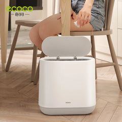 Ecoco 10L Trash Cans For The Kitchen Bathroom Wc Garbage Rubbish Bin Large Capacity Dustbin Bucket Crack Press-Type Waste Bin