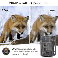 Suntekcam Hunting Trail Camera 20MP/24MP 1920 Night Vision Waterproof Cameras Photo Trap Wildlife Surveillance HC802A