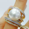 Image of GODKI 2020 Trendy Twist Pearl Statement Rings for Women Cubic Zircon Finger Rings Beads Charm Ring Bohemian Beach Jewelry 2019 Shopping