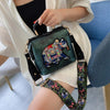 Image of Vintage Embroidery Elephant Bag Bags Wide Butterfly Strap PU Leather Women Shoulder Crossbody Bag Tote Women's Handbags Purses Shopping