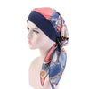 Image of 2020 fashion printed flowers women inner hijabs cap muslim head scarf turban bonnet ready to wear ladies wrap under hijab caps Shopping