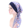 Image of 2020 fashion printed flowers women inner hijabs cap muslim head scarf turban bonnet ready to wear ladies wrap under hijab caps Shopping