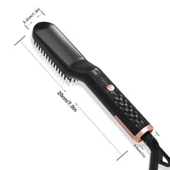 Professional Electric Hair Straightening Brush Rotating Hot Comb For Man's Beard Straightener Ionic  Smoothing Styling Brushes