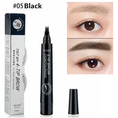 4 Point Microblading Eyebrow Pen Waterproof Fork Tip Eyebrow Tattoo Pencil Long Lasting Professional Fine Sketch Liquid