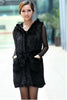 Image of New Genuine knitted mink fur vest hooded mink fur vest warm winter fur coat Shopping